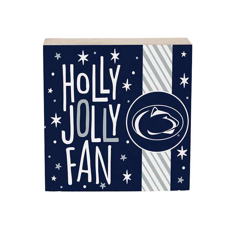 Penn State Nittany Lions 6" Holiday Wood Plock Shelf Sign