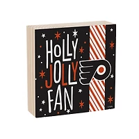 Philadelphia Flyers 6" Holiday Wood Plock Shelf Sign