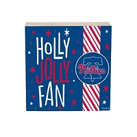 Philadelphia Phillies 6" Holiday Wood Plock Shelf Sign