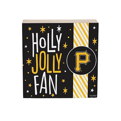 Pittsburgh Pirates 6" Holiday Wood Plock Shelf Sign