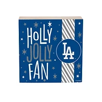 Los Angeles Dodgers 6" Holiday Wood Plock Shelf Sign