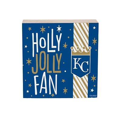Kansas City Royals 6" Holiday Wood Plock Shelf Sign