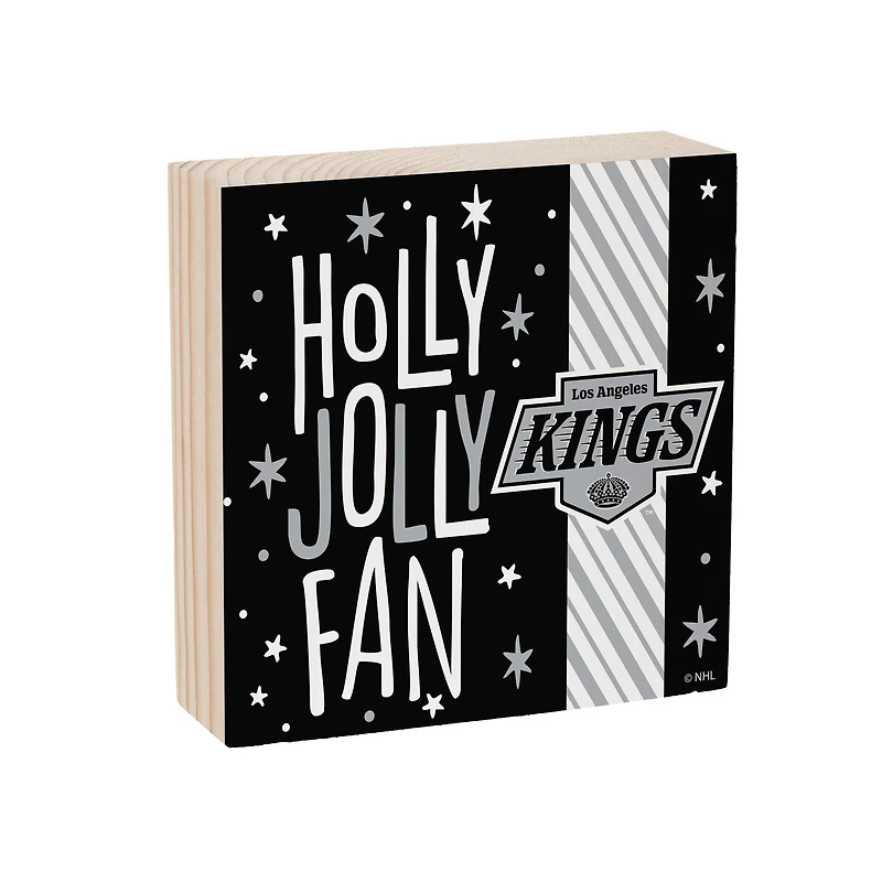 Los Angeles Kings 6" Holiday Wood Plock Shelf Sign
