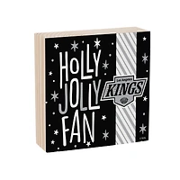 Los Angeles Kings 6" Holiday Wood Plock Shelf Sign