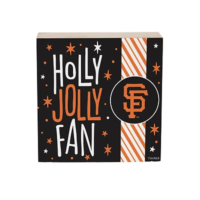 San Francisco Giants 6" Holiday Wood Plock Shelf Sign