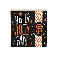 San Francisco Giants 6" Holiday Wood Plock Shelf Sign