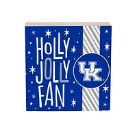 Kentucky Wildcats 6" Holiday Wood Plock Shelf Sign