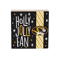 Missouri Tigers 6" Holiday Wood Plock Shelf Sign