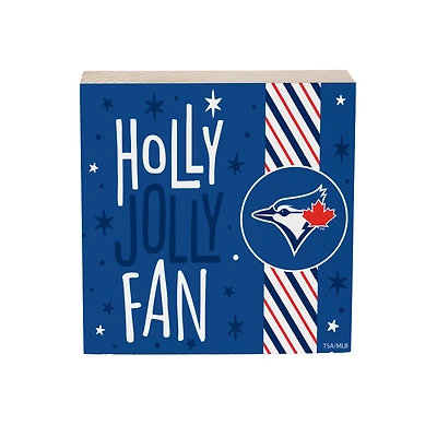 Toronto Blue Jays 6" Holiday Wood Plock Shelf Sign