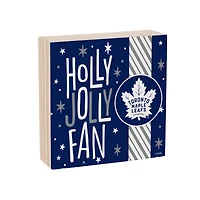 Toronto Maple Leafs 6" Holiday Wood Plock Shelf Sign