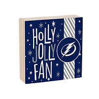 Tampa Bay Lightning 6" Holiday Wood Plock Shelf Sign