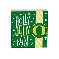 Oregon Ducks 6" Holiday Wood Plock Shelf Sign