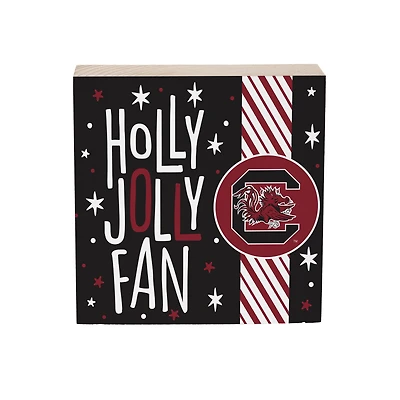 South Carolina Gamecocks 6" Holiday Wood Plock Shelf Sign