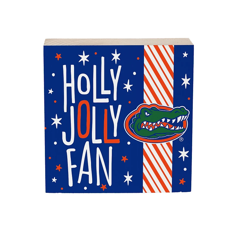 Florida Gators 6" Holiday Wood Plock Shelf Sign
