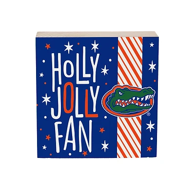 Florida Gators 6" Holiday Wood Plock Shelf Sign