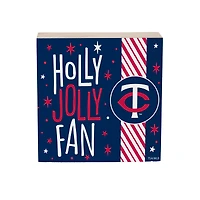 Minnesota Twins 6" Holiday Wood Plock Shelf Sign