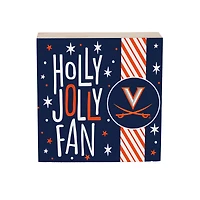 Virginia Cavaliers 6" Holiday Wood Plock Shelf Sign
