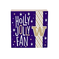 Washington Huskies 6" Holiday Wood Plock Shelf Sign