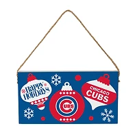 Chicago Cubs 6" x 11" Holiday Wood Wall Sign