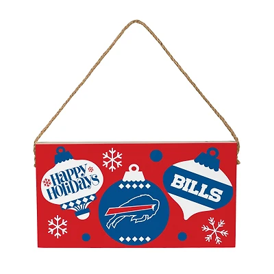 Buffalo Bills 6" x 11" Holiday Wood Wall Sign