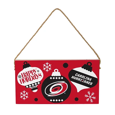 Carolina Hurricanes 6" x 11" Holiday Wood Wall Sign