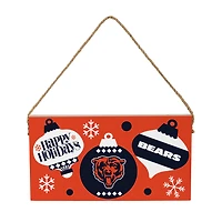 Chicago Bears 6" x 11" Holiday Wood Wall Sign