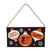 Baltimore Orioles 6" x 11" Holiday Wood Wall Sign