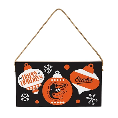 Baltimore Orioles 6" x 11" Holiday Wood Wall Sign