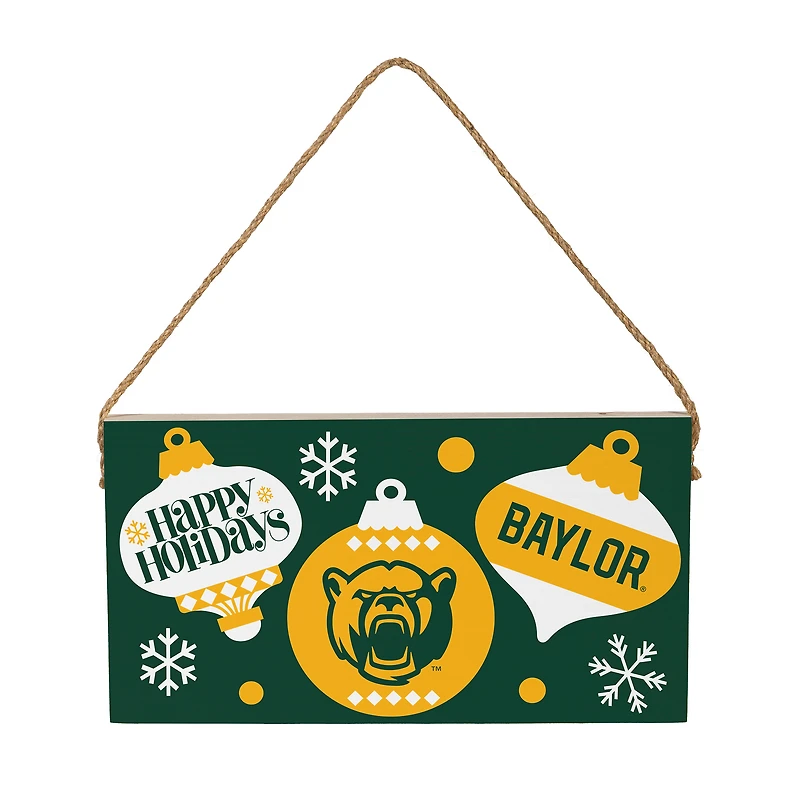 Baylor Bears 6" x 11" Holiday Wood Wall Sign