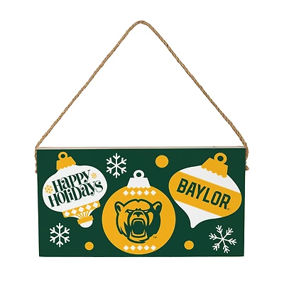 Baylor Bears 6" x 11" Holiday Wood Wall Sign