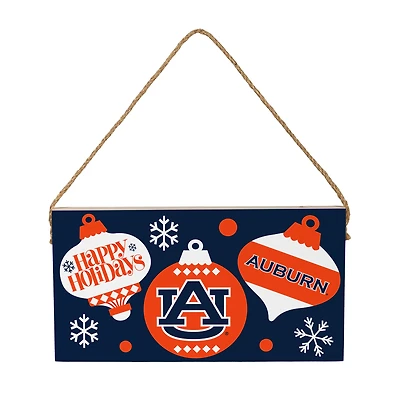 Auburn Tigers 6" x 11" Holiday Wood Wall Sign