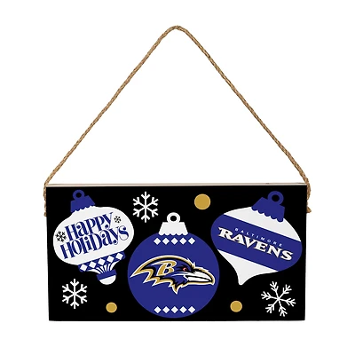 Baltimore Ravens 6" x 11" Holiday Wood Wall Sign