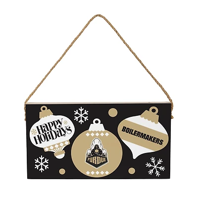 Purdue Boilermakers 6" x 11" Holiday Wood Wall Sign