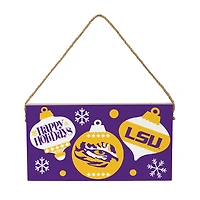 LSU Tigers 6" x 11" Holiday Wood Wall Sign
