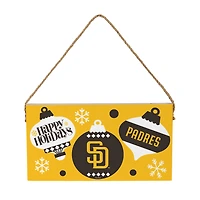 San Diego Padres 6" x 11" Holiday Wood Wall Sign