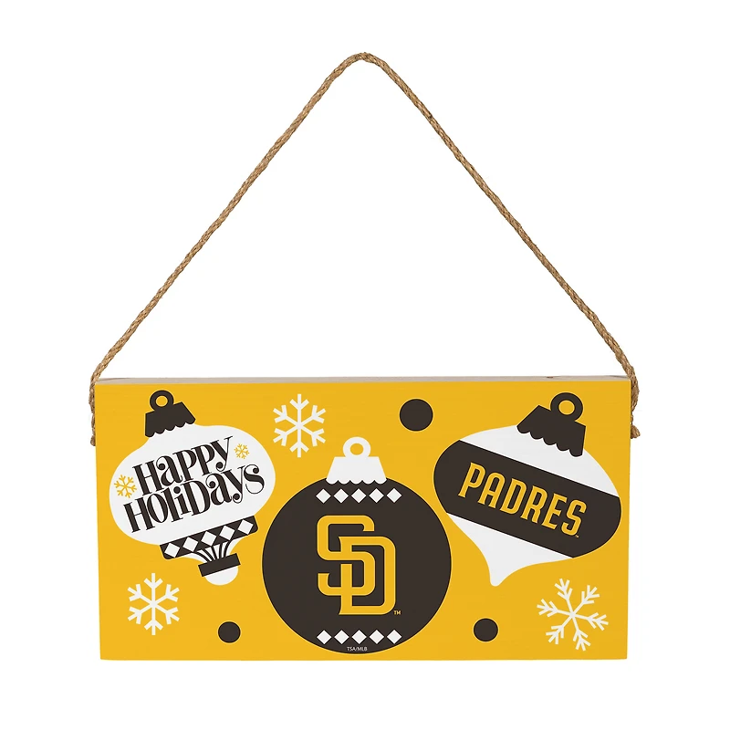 San Diego Padres 6" x 11" Holiday Wood Wall Sign