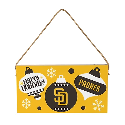 San Diego Padres 6" x 11" Holiday Wood Wall Sign