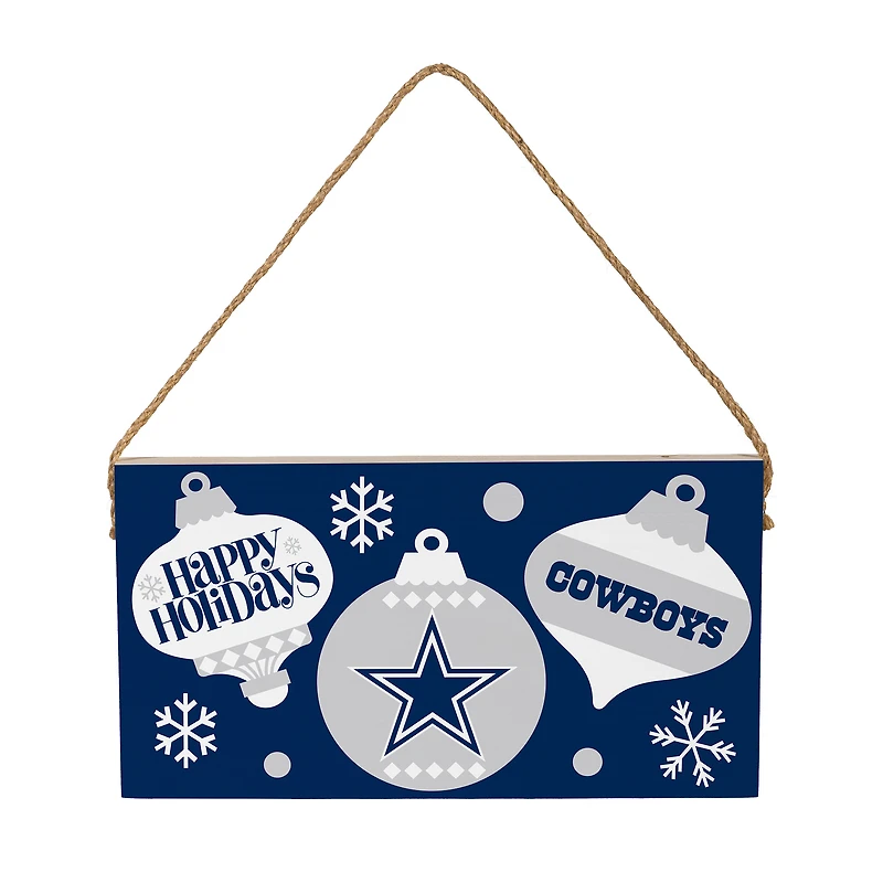 Dallas Cowboys 6" x 11" Holiday Wood Wall Sign