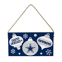 Dallas Cowboys 6" x 11" Holiday Wood Wall Sign