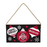Ohio State Buckeyes 6" x 11" Holiday Wood Wall Sign