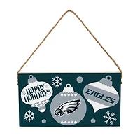 Philadelphia Eagles 6" x 11" Holiday Wood Wall Sign