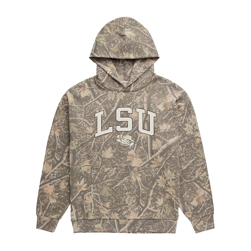 Men's Uscape Apparel  Camo LSU Tigers Back Bay Fleece Hoodie