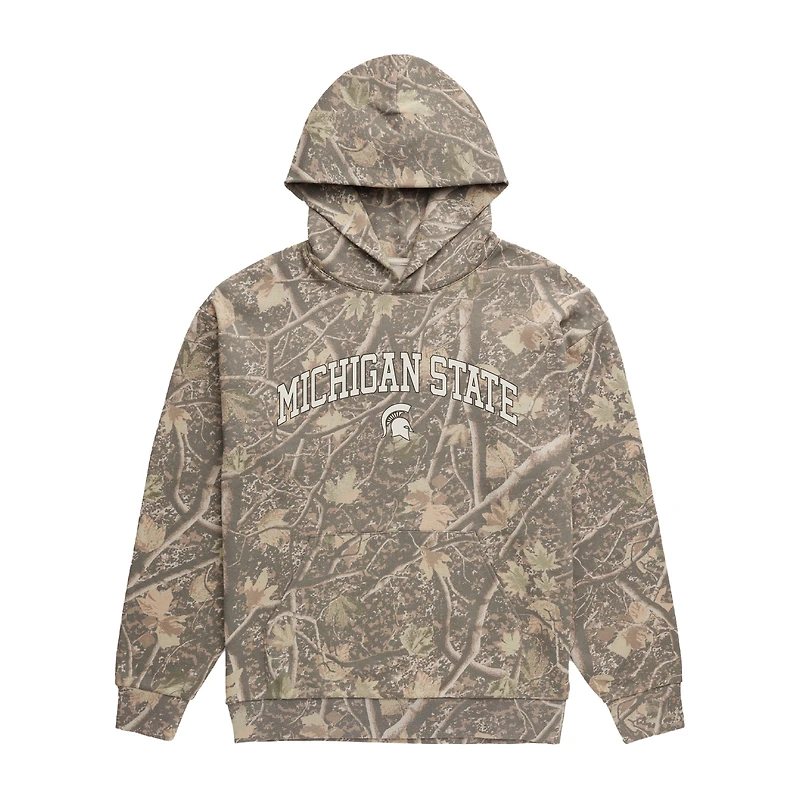 Men's Uscape Apparel Camo Michigan State Spartans Back Bay Fleece Hoodie