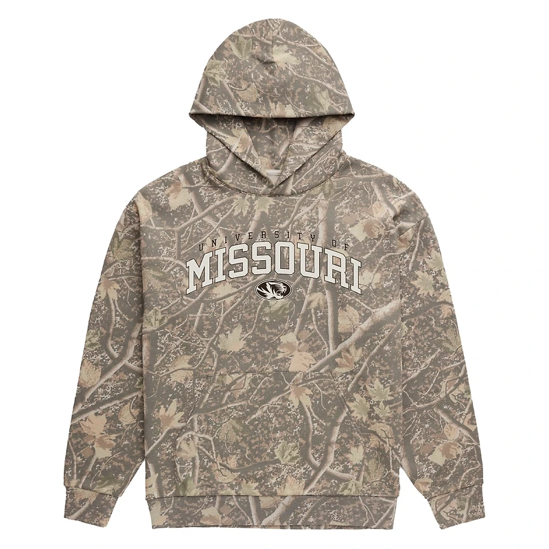 Men's Uscape Apparel Camo Missouri Tigers Back Bay Fleece Hoodie