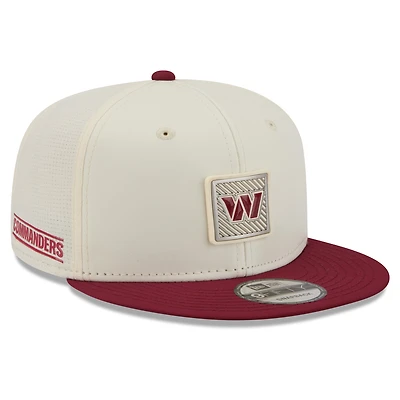 Men's New Era Cream/Burgundy Washington Commanders 2026 NFL Training Camp 9FIFTY Snapback Hat