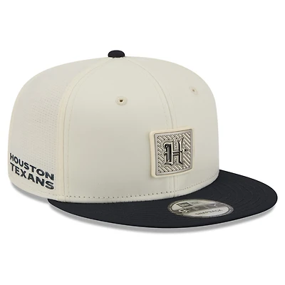 Men's New Era Cream/Navy Houston Texans 2026 NFL Training Camp 9FIFTY Snapback Hat