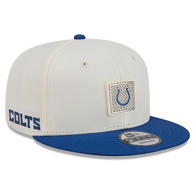 Men's New Era  Cream/Royal Indianapolis Colts 2026 NFL Training Camp 9FIFTY Snapback Hat