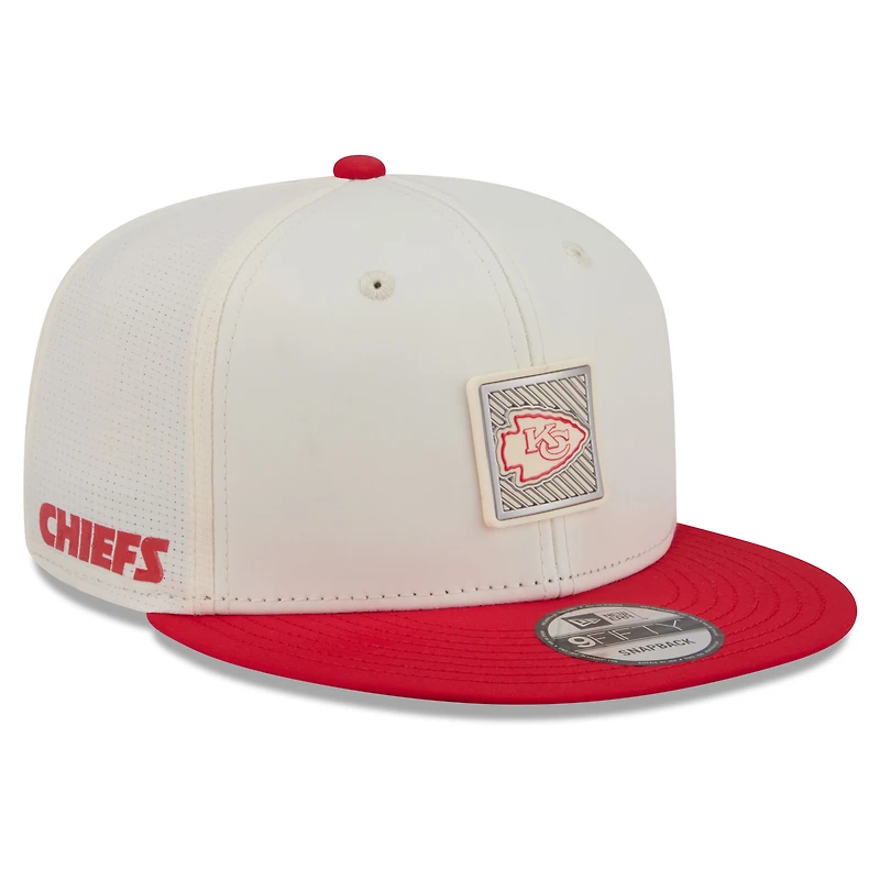 Men's New Era Cream/Red Kansas City Chiefs 2026 NFL Training Camp 9FIFTY Snapback Hat
