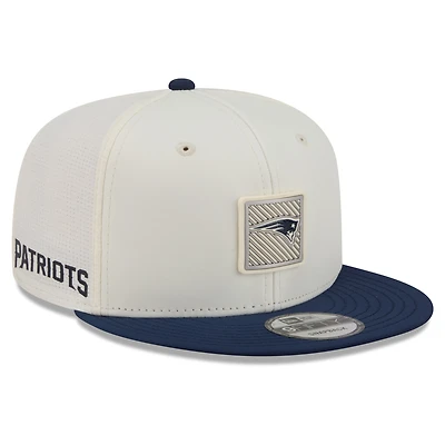 Men's New Era Cream/Navy New England Patriots 2026 NFL Training Camp 9FIFTY Snapback Hat