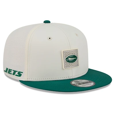 Men's New Era Cream/Green New York Jets 2026 NFL Training Camp 9FIFTY Snapback Hat